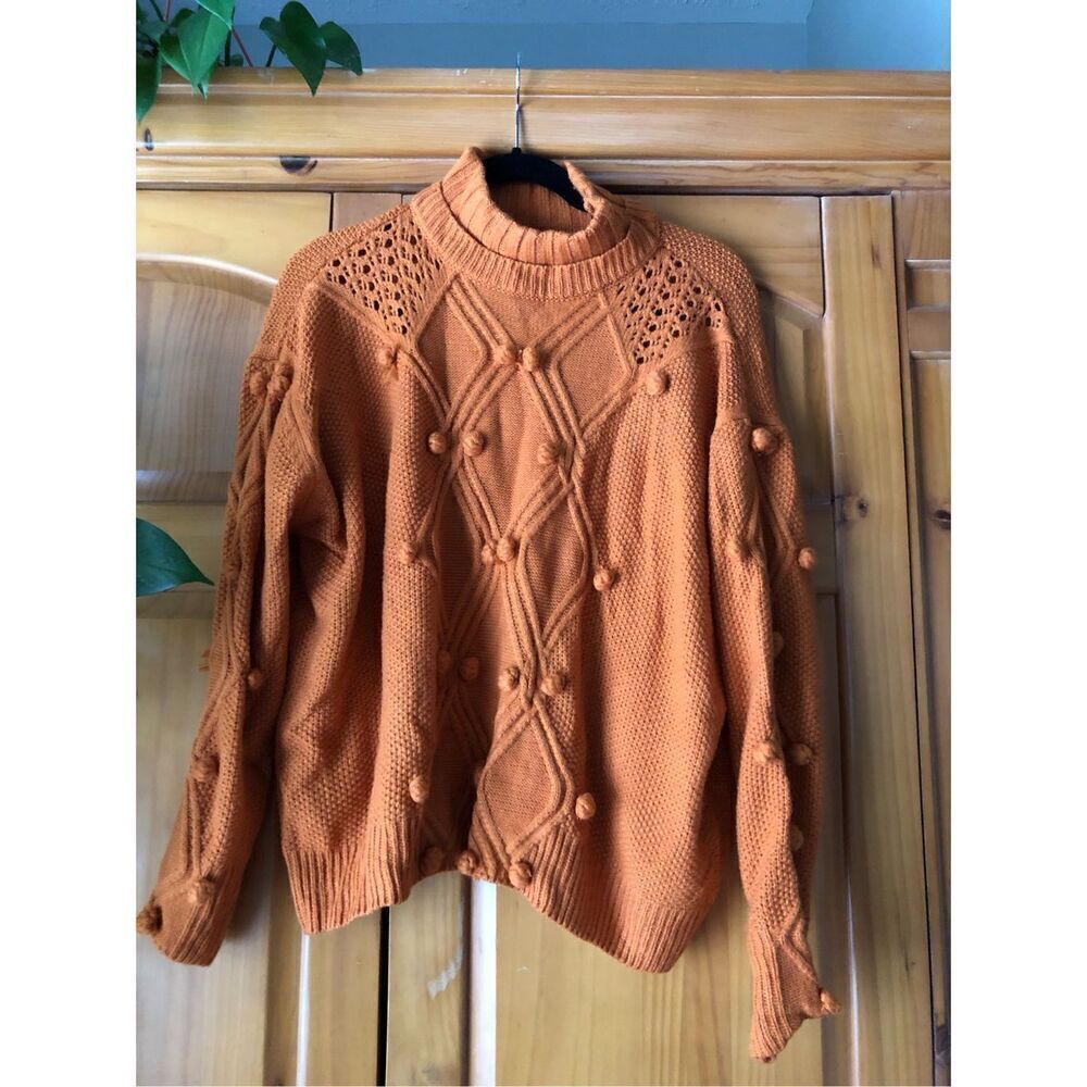 Simplee Solid Color Turtleneck Knitted Pullover S… - image 3